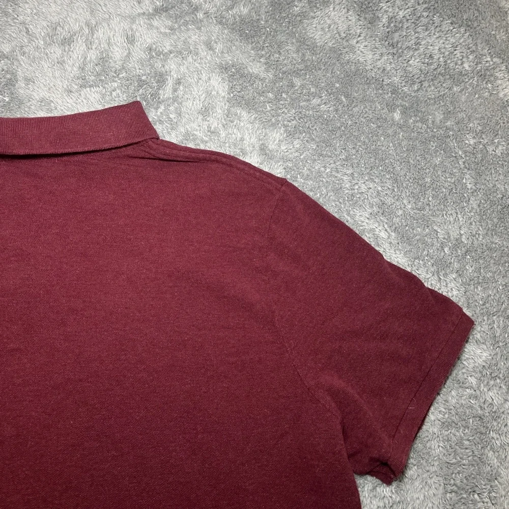 Polo Ralph Lauren Men's Short Sleeve Burgundy Shirt Navy Pony SZ XXL Classic Fit
